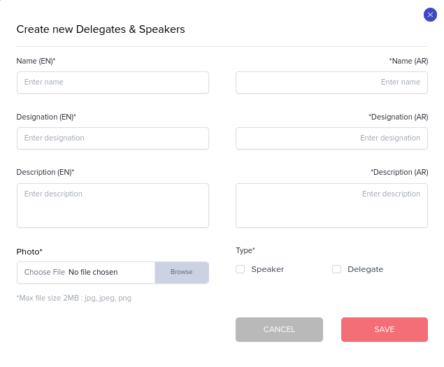 speakers/delegates