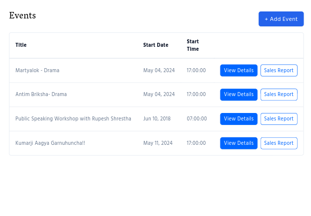 Organizer Dashboard